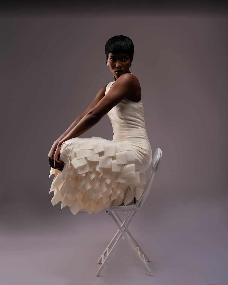 Elegant Gathered White Maxi Dress