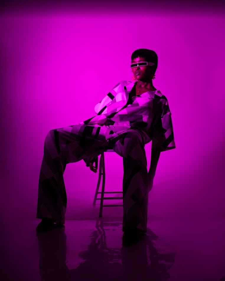 Pattern print two pieces set