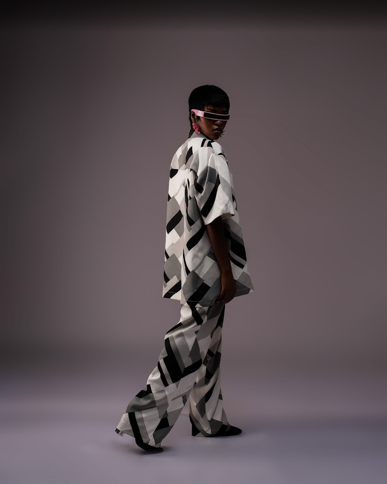 Pattern print two pieces set