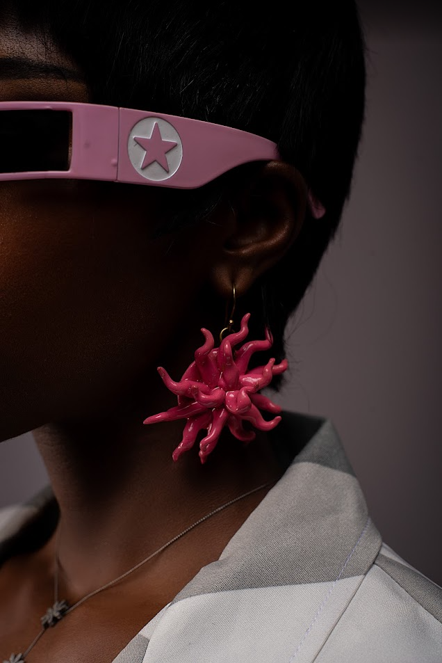 Azure Bloom Statement Earrings