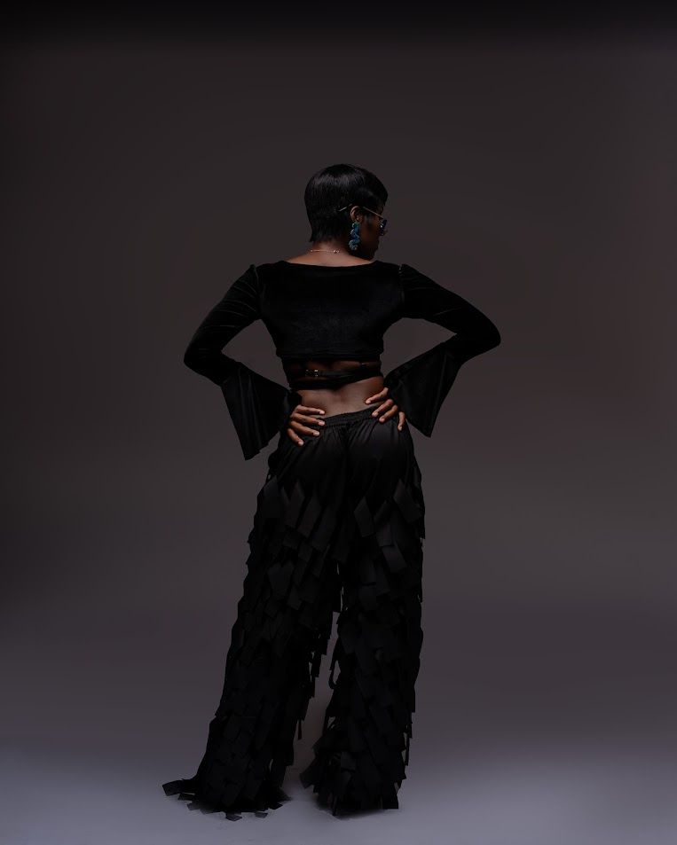 Wrap Crop Top and Fringe Trouser Set